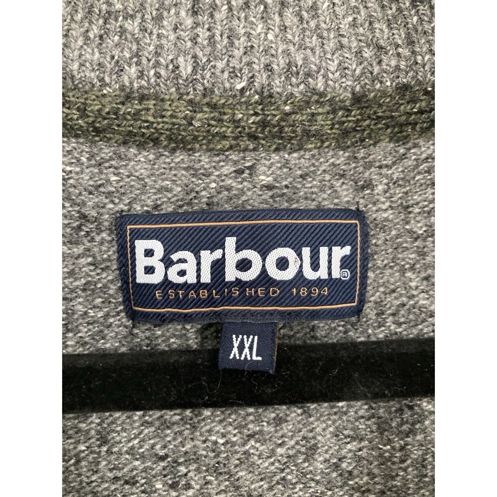 Barbour Essential Tisbury Quarter Zip Wool Silk Jumper Sweater Men’s XXL Preppy - Picture 4 of 8